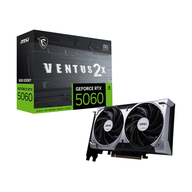 SCHEDA VIDEO GEFORCE RTX 5060 8G VENTUS 2X OC 8 GB DDR7 V537-002R