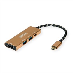 DOCKING TYPE C-MULTIPORT 4IN1 1HDMI 4K2USB 321USB C PD