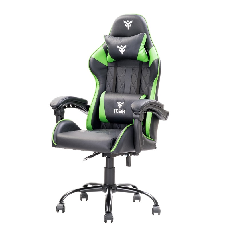 SEDIA RHOMBUS PF10 GAMING CHAIR - PVC - NERAVERDE ITCGPF10BG