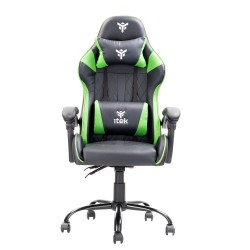 SEDIA RHOMBUS PF10 GAMING CHAIR - PVC - NERAVERDE ITCGPF10BG