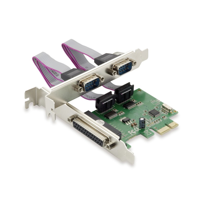 CONTROLLER SPC01G 1+2 PORTE SCHEDA A INNESTO SERIALEPARALLELA PCIE - PARALLELA IEEE 1284 SERIALE 9-PIN - PCI