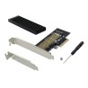 CONTROLLER ADATTATORE INTERNO PCIE PER M2 NVME CON DISSIPATORE EMRICK05BS