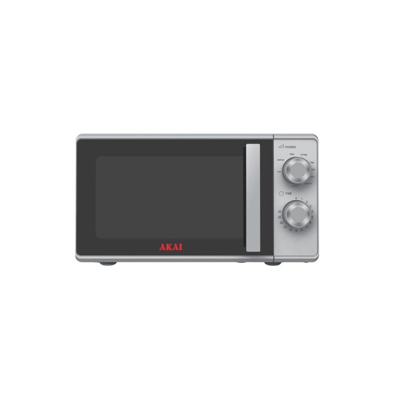 FORNO A MICROONDE CON GRILL AKMW204SL - 20 LITRI 700 WATT - SILVER