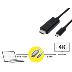 CAVO USB 31 C-HDMI 1MT MM BK 3840X2160 30HZ