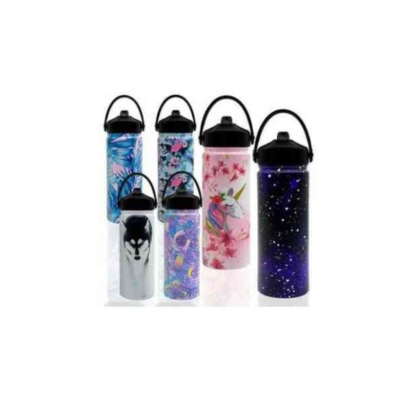 BOTTIGLIA TERMICA 500ML FANTASY - COLORI ASSORTITI - 1 PEZZO