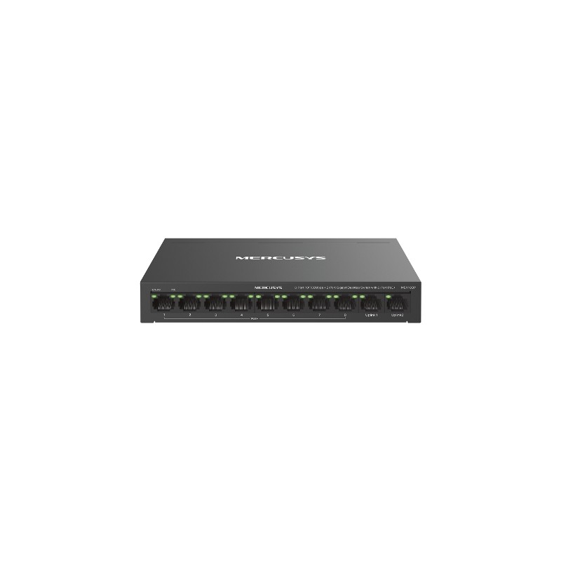 SWITCH RETE 8 PORTE 10100 + 2 PORTE GIGABIT MS110CP POE+