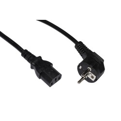 CAVO ALIMENTAZIONE 18MT BK SCHUKO ANGOLO 90-C13 250V