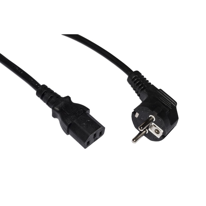 CAVO ALIMENTAZIONE 18MT BK SCHUKO ANGOLO 90-C13 250V