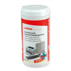 ROLINE DISINFECTANT COMPUTER CLEANING WIPES 100 PCS