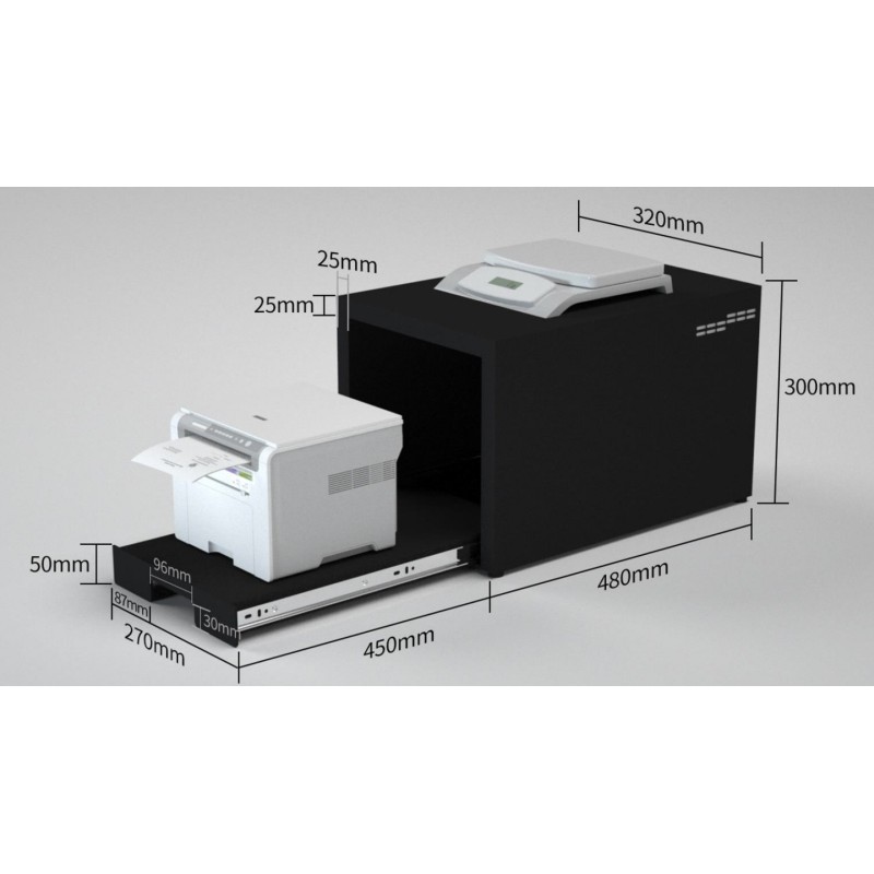 MOBILE PER STAMPANTE COLORE GRIGIO ADJ