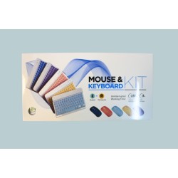 KIT MINI TASTIERA E MOUSE BLUETOOTH WIRELESS BT028 BIANCO