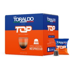 CAPSULE LINEA TOP MISCELA FORTE COMPATIBILE NESPRESSO 100 PZ 107163