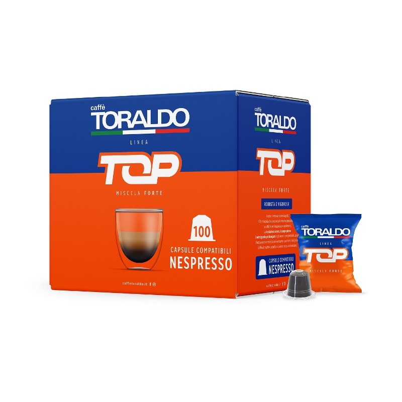 CAPSULE LINEA TOP MISCELA FORTE COMPATIBILE NESPRESSO 100 PZ 107163