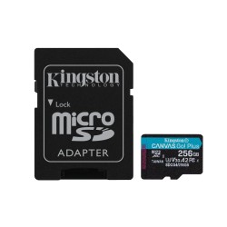 SD MICRO 256GB CL10 UHS-I CON ADATT 200MBS LET160MBS SCRITKINGSTON