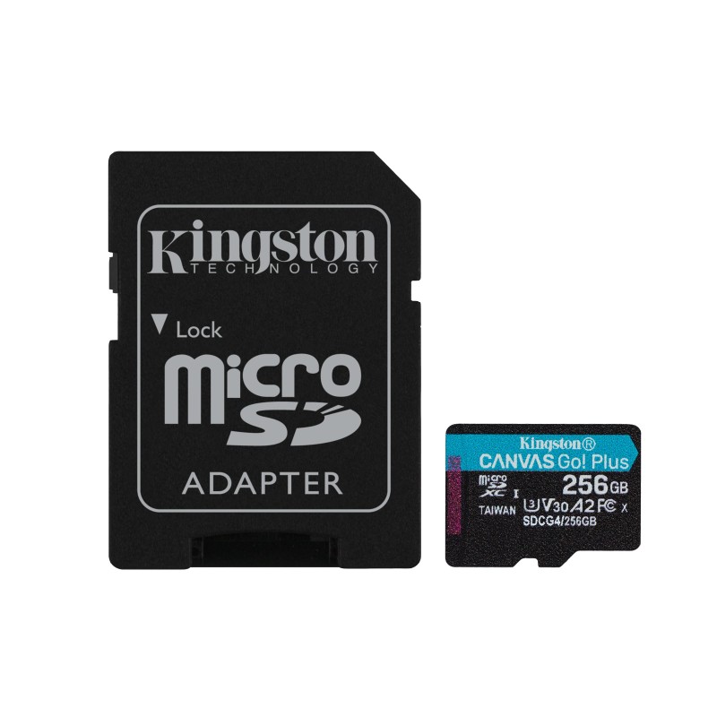 SD MICRO 256GB CL10 UHS-I CON ADATT 200MBS LET160MBS SCRITKINGSTON