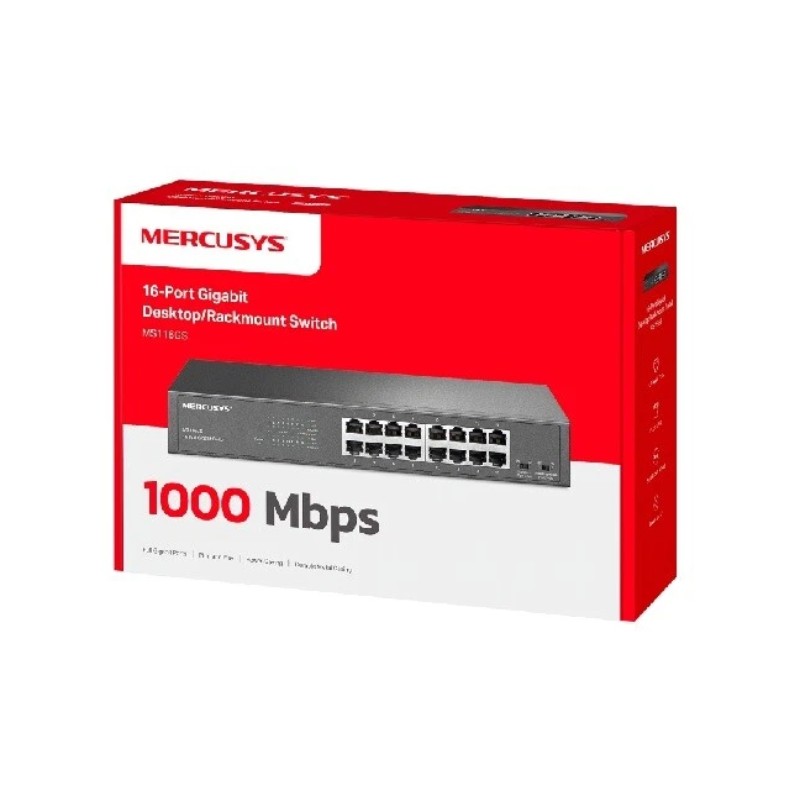 SWITCH 16PGIGABIT RACKDESK