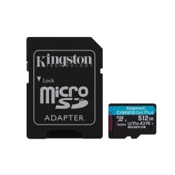 SD MICRO 512GB CL10 UHS-I CON ADATT 200MBS LET160MBS SCRITKINGSTON