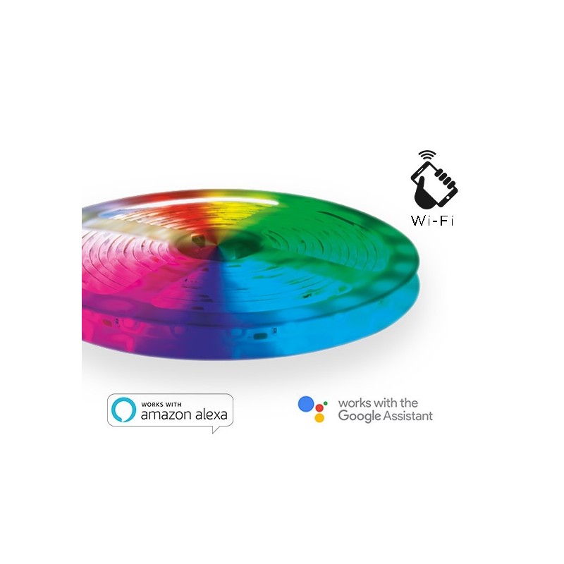 STRISCIA LED STRIP RGB + BIANCO CALDO WI-FI KIT DIMMERABILE 3M EE-24WSL