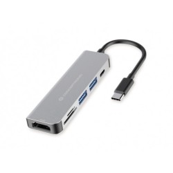DOCKING STATION TYPE C 6IN1 1HDMI2USB 301USB C PD1SD