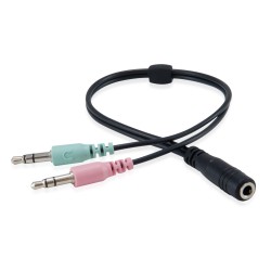 CUFFIA CMICROFONO 35MM BK CONTRVOLUME CAVO 18MT