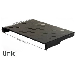 ARMADIO RACK RIPIANO 1 UNIT 19 PROFONDIT 300 MM UNIVERSALE NERO