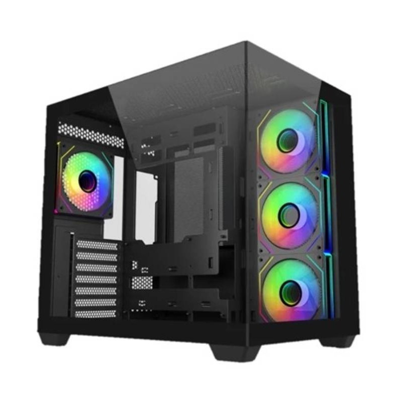 CASE MIDITOWER NO PSU ELITE 681BK VETRO FR SX - ATX MATX MITX - NERO