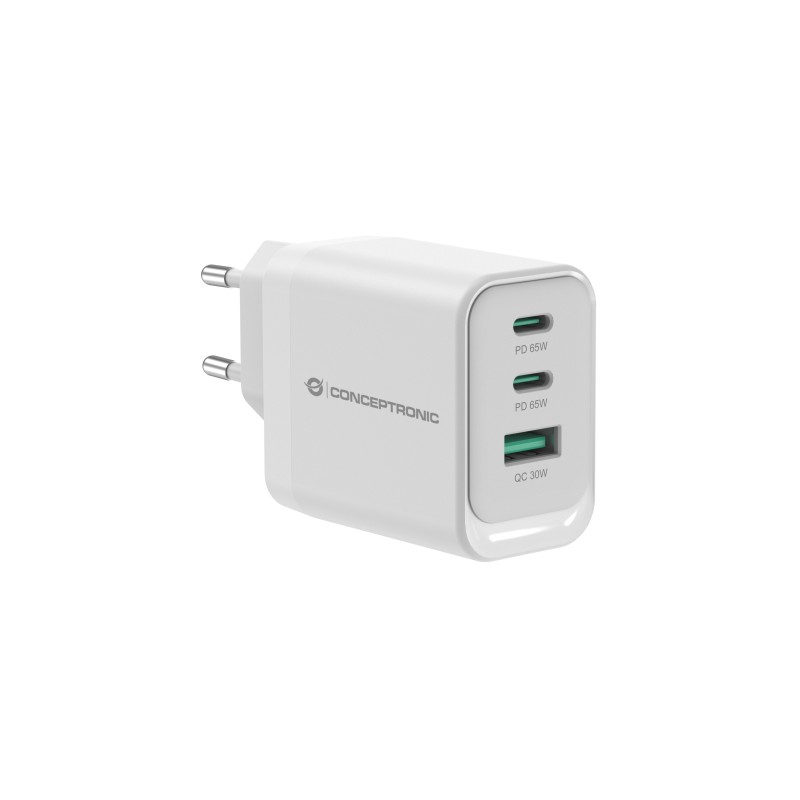ALIMENTATORE 65W GAN 3 PORTE W 2USB C+1USB A QC+PD30