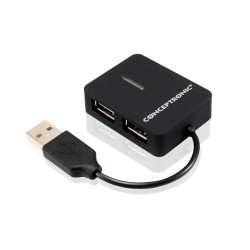 HUB USB 20 4 PORTE BK DA VIAGGIO 4USB A DESIGN COMPATTO