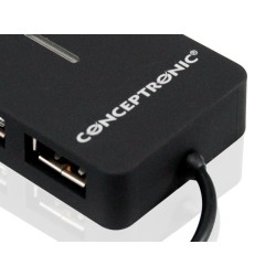 HUB USB 20 4 PORTE BK DA VIAGGIO 4USB A DESIGN COMPATTO