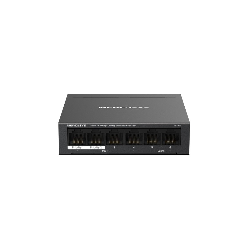 SWITCH DESKTOP MS106P  POE 6P GIGABIT RJ45 4POE+ FINO 65W