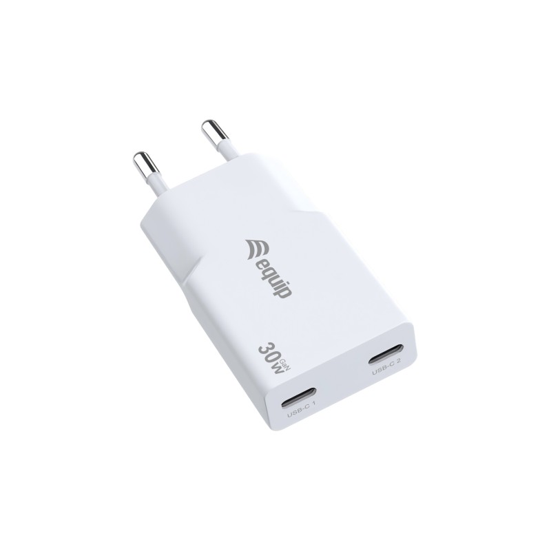 ALIMENTATORE 30W GAN 2 PORTE SLIM W 2USB C QC+PD30
