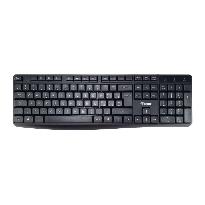 TASTIERA USB 105 TASTI BK CAVO 135MT