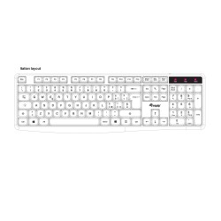 TASTIERA USB 105 TASTI BK CAVO 135MT
