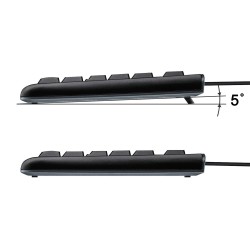 TASTIERA USB 105 TASTI BK CAVO 135MT