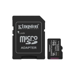 SD MICRO 64GB CL10 UHS-I CON ADATT 200MBS LET100MBS SCRITKINGSTON