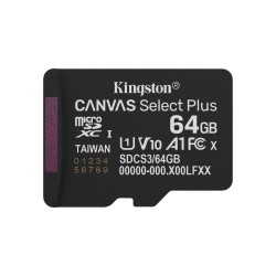 SD MICRO 64GB CL10 UHS-I CON ADATT 200MBS LET100MBS SCRITKINGSTON