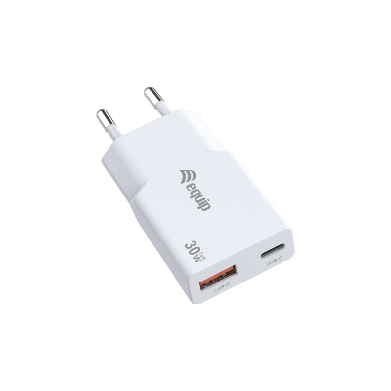 ALIMENTATORE 30W GAN 2 PORTE SLIM W 1USB C+1USB A QC+PD30