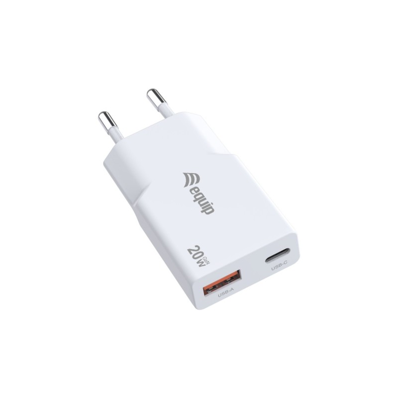 ALIMENTATORE 20W GAN 2 PORTE SLIM W 1USB C+1USB A QC+PD30