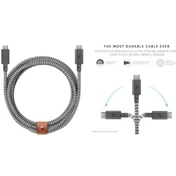 CAVO BELT PRO CON FIBBIA 24M-240W USB-CUSB-C- ZEBRA