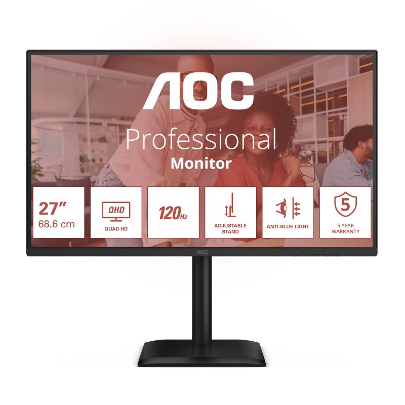 MON 27IPS QHD HDMI DP  USBC USB MM AOC Q27E4CV 120HZ PIVOT REG ALTEZZA