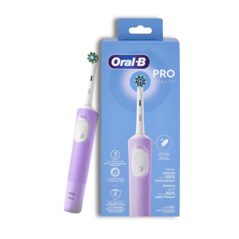 SPAZZOLINO ELETTRICO VITALITY PRO BIANCOVIOLA