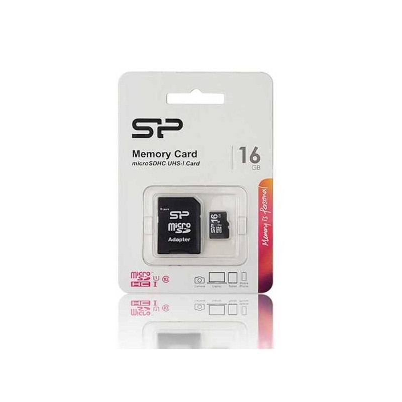 TRANS FLASH 16 GB UHS-I CLASS 10 CON ADATTATORE SP016GBSTH010V10SP