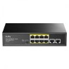 SWITCH RETE 8 PORTE POE + 2 PORTE UPLINK 10100MBPS 120W FS1010P