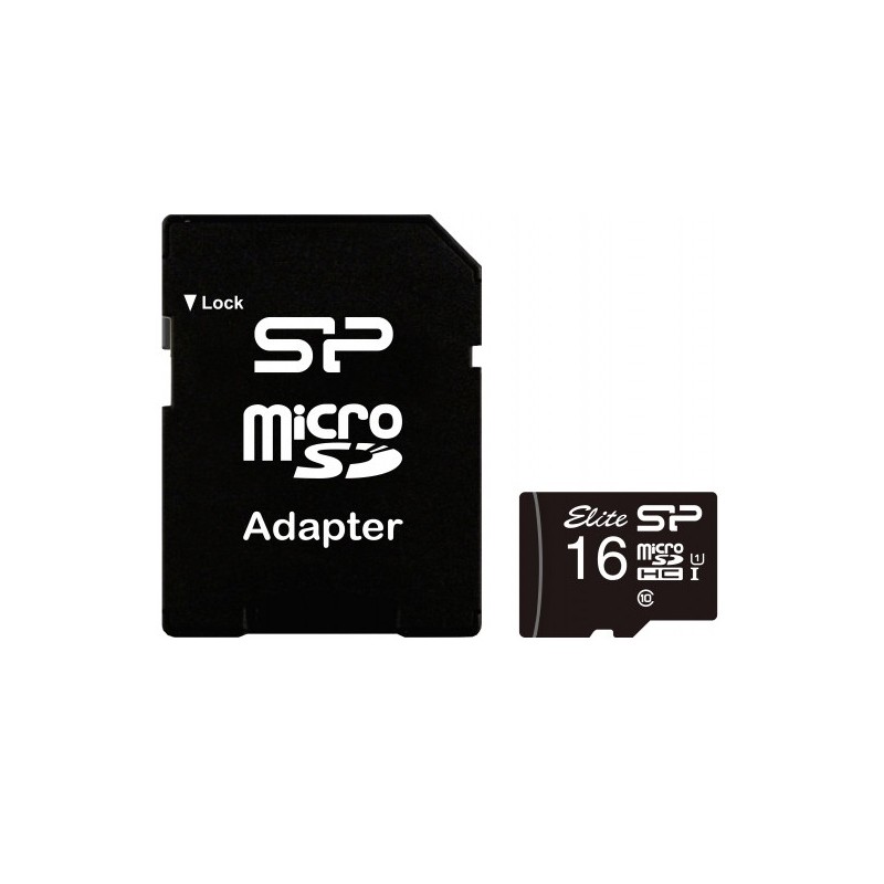 TRANS FLASH 16 GB ELITE CLASS 10 CON ADATTATORE SP016GBSTHBU1V10SP
