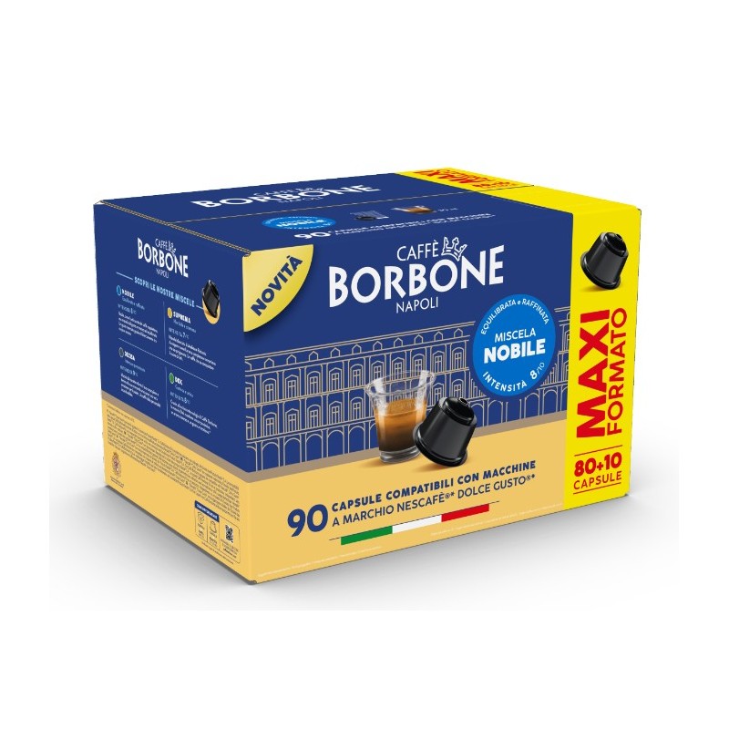 CAPSULE MONODOSE DI CAFF MISCELA BLU COMPATIBILI DOLCE GUSTO - 90PZ