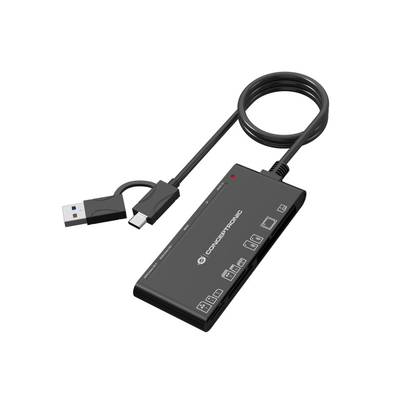 LETTORE SCHEDE USB 30 7IN1 BK 2SD2MICRO SDT-FLASHMSCFXD