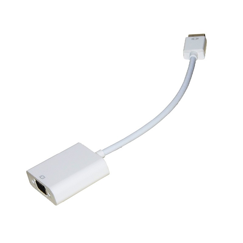 ADATTATORE HDMI MASCHIO - VGA FEMMINA CON AUDIO - JACK 35MM - BIANCO LKADAT10B