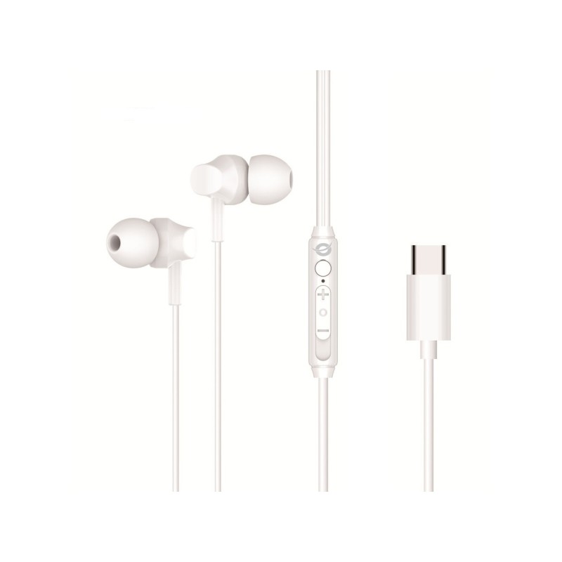 AURICOLARI BRENDAN03W IN-EAR CON CONNETTORE TIPO C - BIANCO