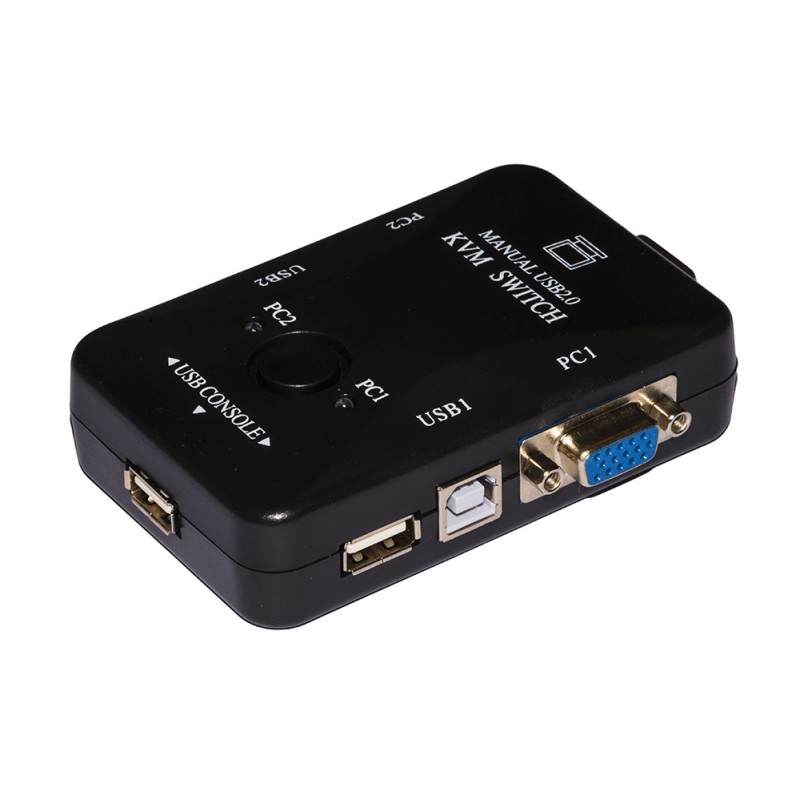 SWITCH KVM 2 PC CON PORTE 2 VGA E 2 USB LKKWM2