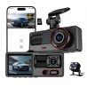 TELECAMERA DASH CAM BLACK BOX DVR RECORDER PER AUTO - 3 CANALI - 1080P WIFI